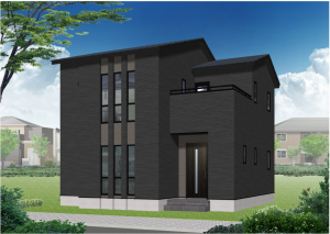 松本市大字島内、新築一戸建ての外観画像です