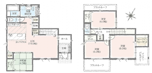 松本市大字島内、新築一戸建ての間取り画像です