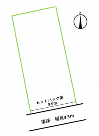 松本市宮渕、土地の間取り画像です