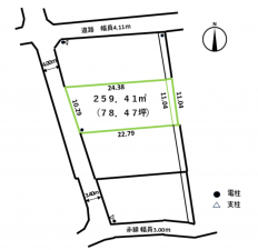 松本市波田、土地の間取り画像です