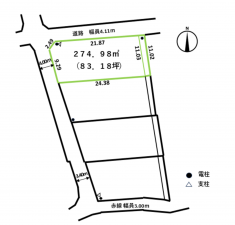 松本市波田、土地の間取り画像です
