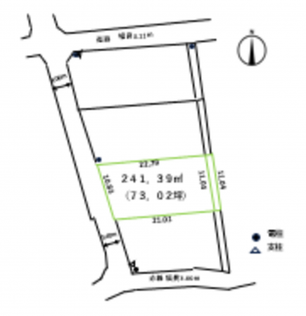 松本市波田、土地の間取り画像です