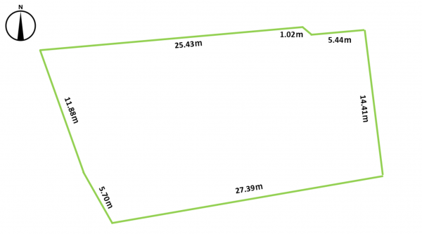 安曇野市豊科、土地の間取り画像です