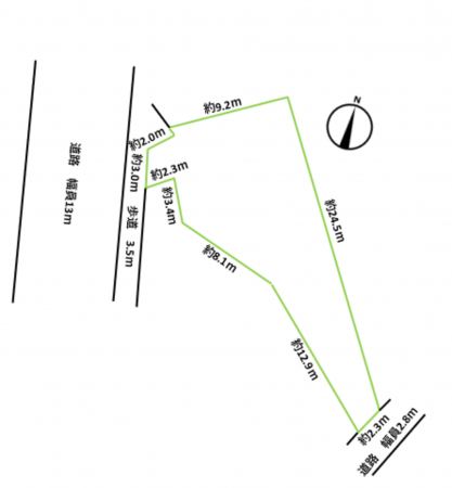 塩尻市大門、土地の間取り画像です