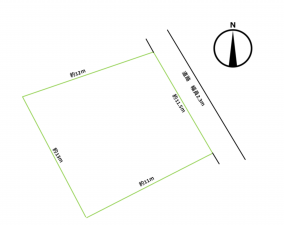 松本市波田、土地の間取り画像です
