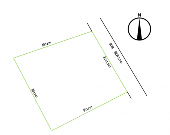 松本市波田、土地の間取り画像です