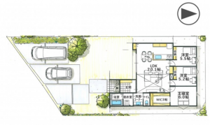 安曇野市豊科、新築一戸建ての間取り画像です