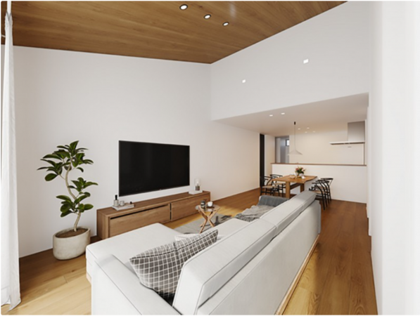 安曇野市豊科、新築一戸建ての建築プラン例画像です