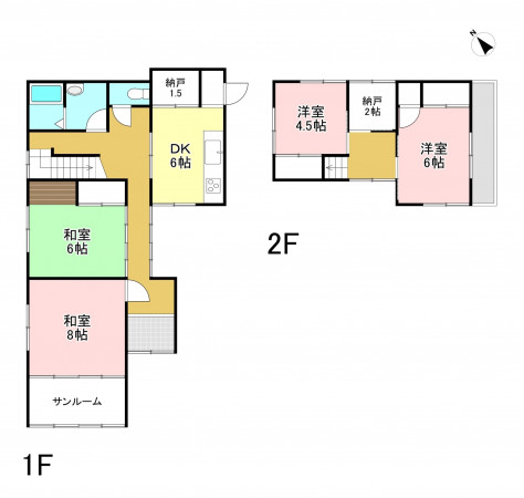 塩尻市大字堀ノ内、中古一戸建ての間取り画像です