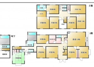 安曇野市穂高、収益物件/リゾートの間取り画像です