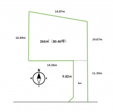 松本市、土地の間取り画像です