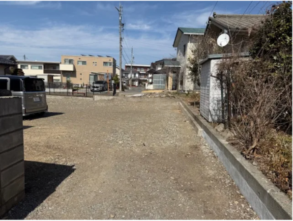 松本市、土地の前面道路を含む現地写真画像です