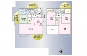 松本市大字島内、新築一戸建ての間取り画像です