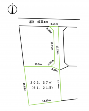 松本市大字笹賀、土地の間取り画像です