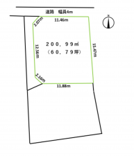松本市大字笹賀、土地の間取り画像です