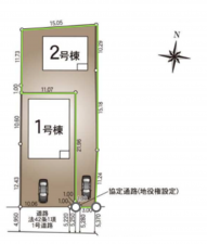 松本市波田、新築一戸建ての前面道路を含む現地写真画像です