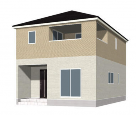 安曇野市豊科、新築一戸建ての外観画像です