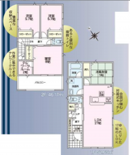 安曇野市三郷、新築一戸建ての間取り画像です