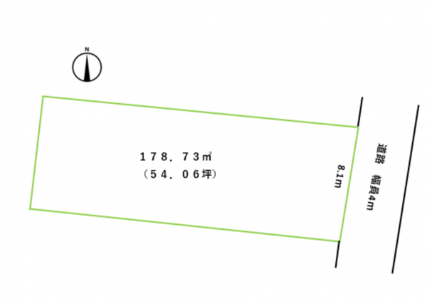 松本市大字里山辺、土地の間取り画像です