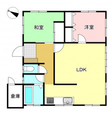安曇野市堀金、中古一戸建ての間取り画像です