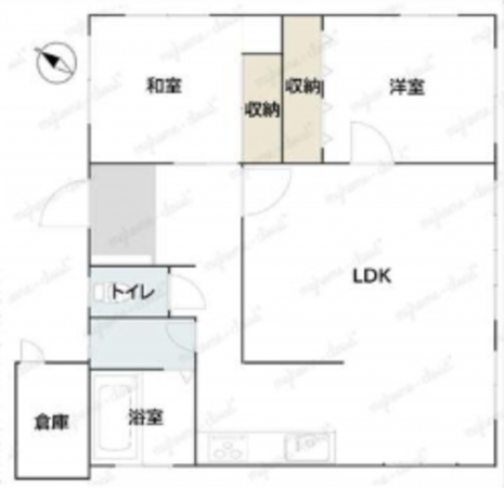 安曇野市堀金、中古一戸建ての間取り画像です