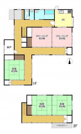 松本市大字惣社、中古一戸建ての間取り画像です