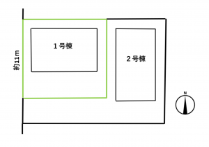 塩尻市大字広丘、新築一戸建ての地図画像です