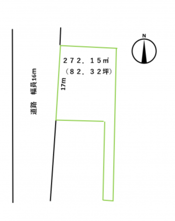 松本市出川町、土地の間取り画像です