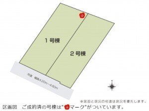 安曇野市三郷、新築一戸建ての前面道路を含む現地写真画像です