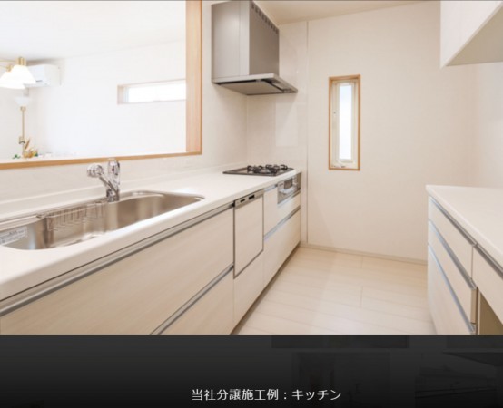 安曇野市三郷、新築一戸建てのキッチン画像です