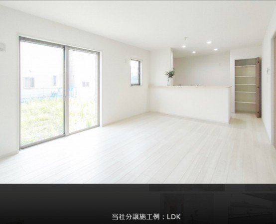 安曇野市三郷、新築一戸建ての居間画像です