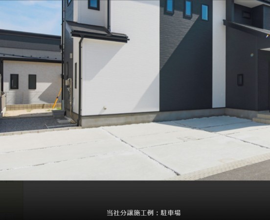 安曇野市三郷、新築一戸建ての駐車場画像です