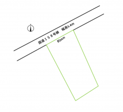 松本市波田、土地の間取り画像です