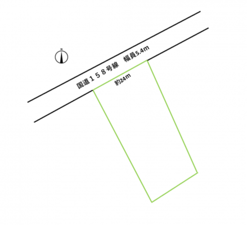 松本市波田、土地の間取り画像です