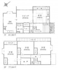 松本市蟻ケ崎台、中古一戸建ての間取り画像です