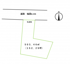 安曇野市三郷、土地の間取り画像です