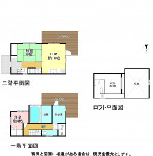 安曇野市穂高、中古一戸建ての間取り画像です