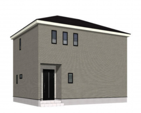 安曇野市豊科、新築一戸建ての完成予想図（外観）画像です