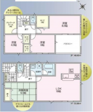安曇野市豊科、新築一戸建ての間取り画像です