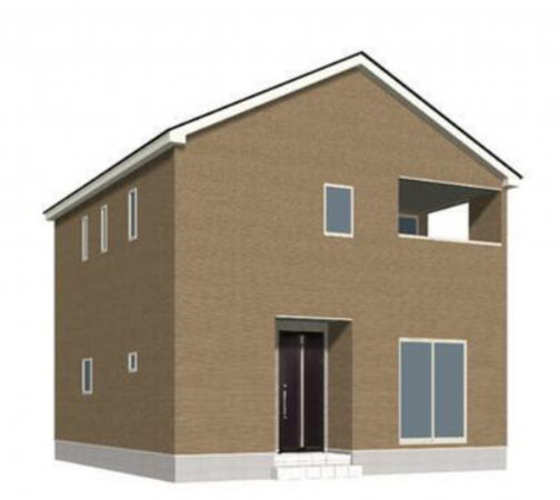 松本市大字里山辺、新築一戸建ての完成予想図（外観）画像です