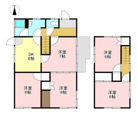 松本市大字神林、中古一戸建ての間取り画像です