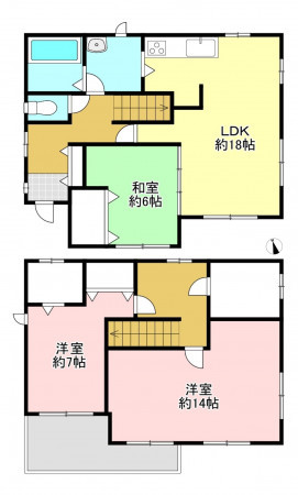 安曇野市豊科、中古一戸建ての間取り画像です