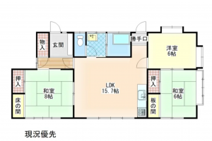 塩尻市大字広丘、中古一戸建ての間取り画像です