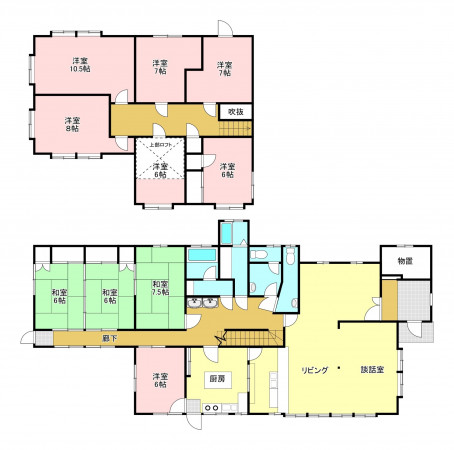 松本市安曇、収益物件/別荘の間取り画像です