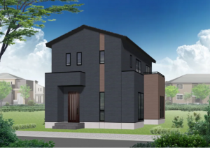 松本市野溝東、新築一戸建ての完成予想図（外観）画像です