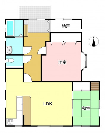 松本市県、中古一戸建ての間取り画像です