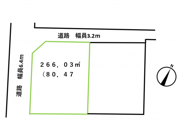 塩尻市大字中西条、土地の間取り画像です