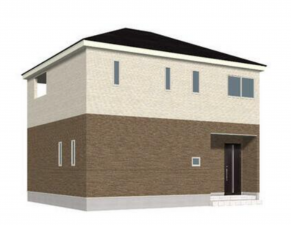 松本市波田、新築一戸建ての完成予想図（外観）画像です