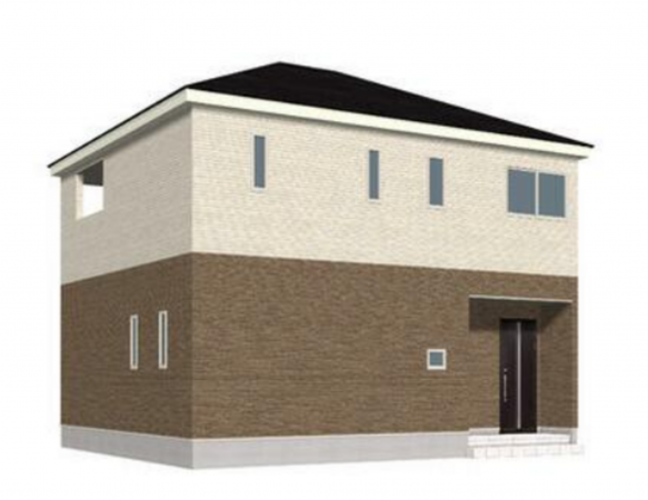 松本市波田、新築一戸建ての完成予想図（外観）画像です