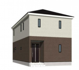 松本市波田、新築一戸建ての完成予想図（外観）画像です